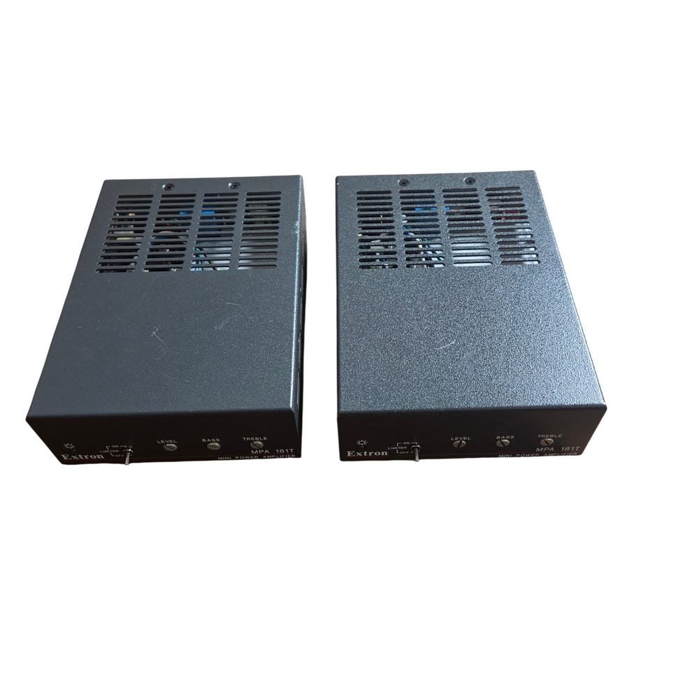 Lot of 2 Extron MPA 181T Mini Power Amplifier 70V 8 Ohm Mono Audio No AC Adapter